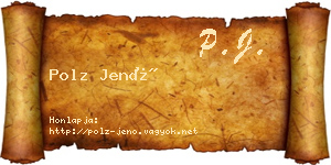 Polz Jenő névjegykártya